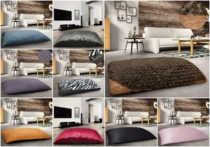 New Extra Large Multi Purpose Floor Cushion Anti-Slip Backing Suede Velvet - Picture 1 of 1