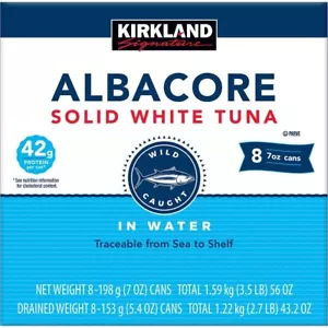 Kirkland Signature Albacore Solid White Tuna in Water, 7 Ounce (Pack of 8) - Picture 1 of 2