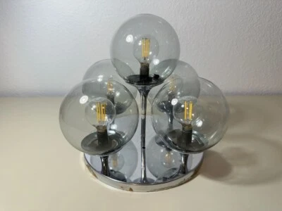 1960s Vintage Lightolier Flush Mount Sputnik Globe Ceiling Lights MCM Atomic WOW - Image 1 of 4