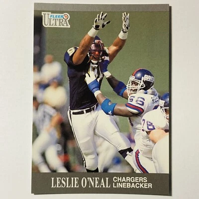 1991 Ultra #126 Leslie O'Neal   San Diego Chargers Trading Card Tc4 - Image 1 of 2