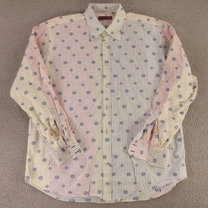Andrea Palombini Hemd Herren 2XL 18,5 Blau Mehrfarbig Gestreift 100% Baumwolle Italy - Bild 1 von 11