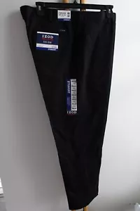 IZOD Men's Size 40 L 30 Chino Black Dress NWT Pants NEW non iron - Picture 1 of 3