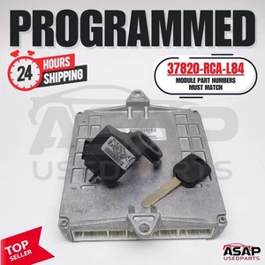 ๐ PROGRAMMED KEY PLUG & PLAY ECM ECU 3.0L HONDA ACCORD 2006-2007 37820-RCA-L84 - Picture 1 of 6