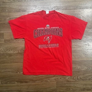 Camiseta roja vintage/2003 Tampa Bay Buccaneers Super Bowl XXXVII Champions talla L - Imagen 1 de 7