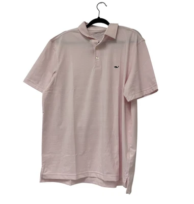 Camisa Polo Vineyard Vines Performance Para Hombre L Rosa Blanco Rayas Manga Corta Nueva con Etiquetas Foto 1 de 4