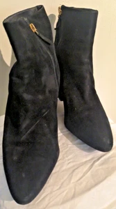 Nine West Black Suede pointed toe boot sz. 12M zipper NWSavritia - Picture 1 of 4