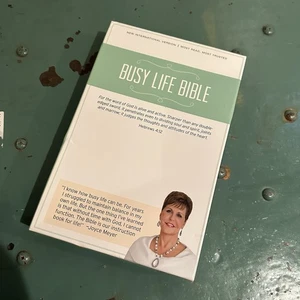 NIV Busy Life Bible - Joyce Meyer Italian Duo-Tone With Box VGUC - Imagen 1 de 5