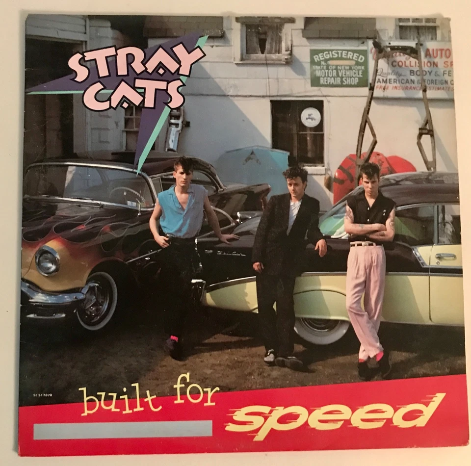 Stray Cats Built For Speed Vinyl LP EMI 1982 Rockabilly Brian Setzer Best Of - Image 1 of 4