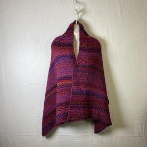 Handmade Knitted Cottage Core Wrap Extremely Soft Variegated Yarn - One Size - Foto 1 di 9