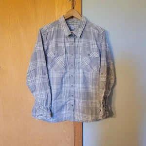 Carhartt Hemd Damen grau kariert Langarm Knopfleiste Übergröße 2X (20W-22W) - Bild 1 von 12