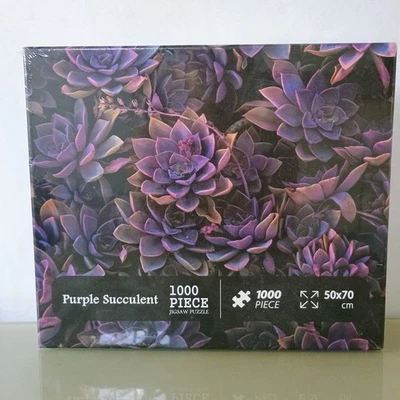 1000 Piece Puzzle Purple Succulents NIB Sealed - Image 1 of 4