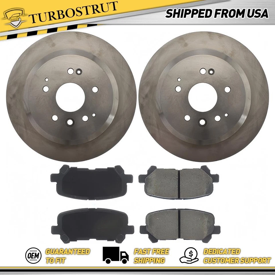 Kit de pastillas de freno rotores de freno traseros originales para Acura MDX 2014-2016 3,5 L Foto 1 de 1
