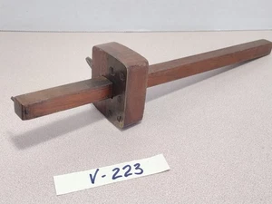 Vintage Holz & Messing 12" Markierungslehre Markenlos Holzbearbeitung (Lot V223) - Bild 1 von 12