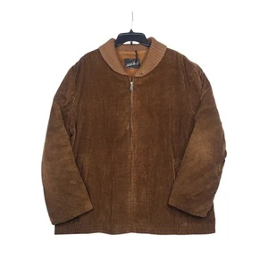 Cappotto uomo velluto a coste pesante vintage anni 70 full zip foderato pelliccia sintetica taglia 2XL - Foto 1 di 13
