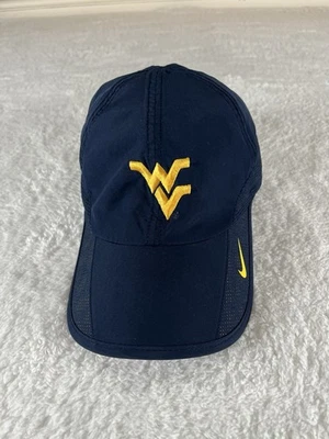 Nike Team Fit West Virginia Mountaineers Blue Adjustable Strap Hat Embroidered - Image 1 of 4
