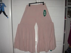 OH MY GAUZE NWT ALOHA 1 PINK WIDE LEGGED PANTS (PETAL) MSRP $71.95 SZ 1 NEW - Picture 1 of 5