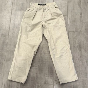 Z. Cavaricci 90s Pants Mens 30 Beige Tan Denim Zip Button 30x29 Made In USA - Picture 1 of 9