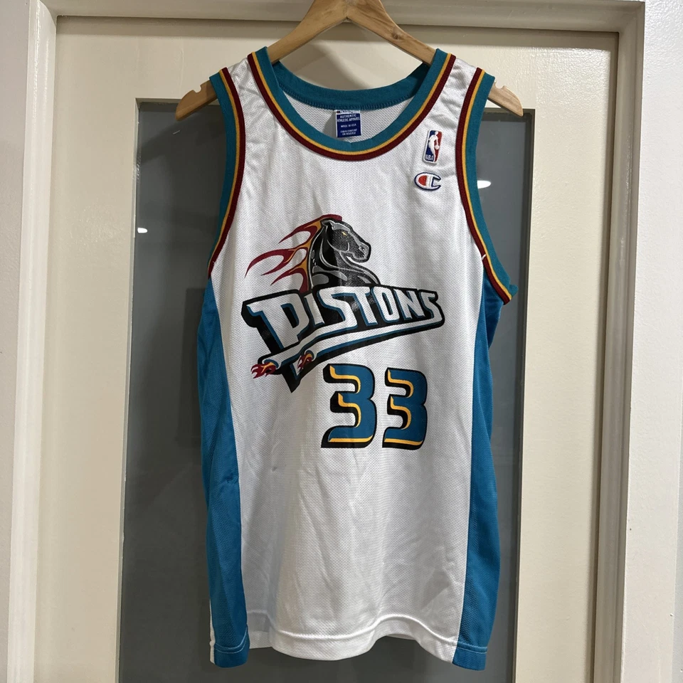 Camiseta deportiva grande vintage Grant Hill #33 Detroit Pistons campeón de la NBA Youth Kids Foto 1 de 4