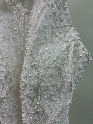 Свадебное платье Davids с бретелью через шею кружевное с длинными кружевными рукавами размер 12 - Изображение 1 из 4