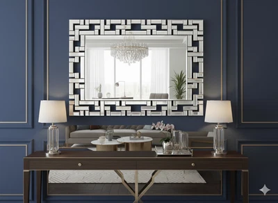 Espejo de longitud completa 42"x30" espejo de dormitorio espejo de pared de baño espejo sin marco Foto 1 de 4