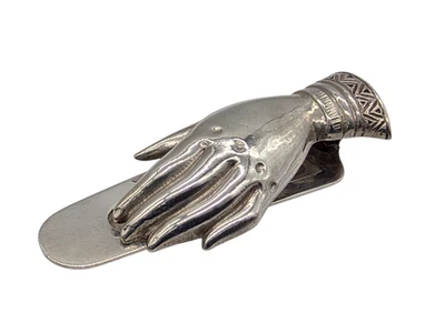 Marcador/clip de papel victoriano en forma de mano de plata esterlina Tiffany & Co. Foto 1 de 4