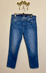 7 For All Mankind Damen Blau Boyfriend Skinny Jeans. Größe 28 - Bild 1 von 4