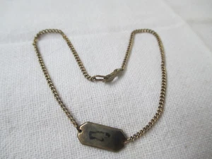 Antique ID Bracelet L. Mfg 1/20 12K gold plated - Picture 1 of 4