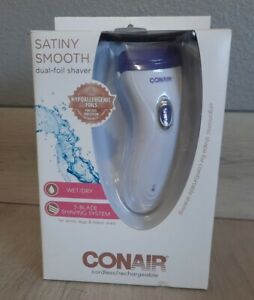 Conair LWD375R Satiny Smooth Ladies Dual Foil Recharge Wet/Dry 3 Blade Shaver