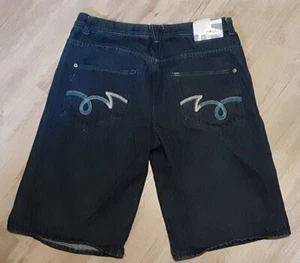 5ive Jungle Blue Denim Hip Hop Baggy Jean Shorts Mens Size 42 - Picture 1 of 5
