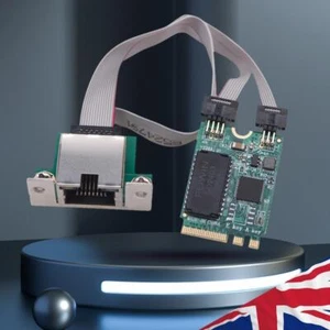 M.2 Gigabit Network Adapter 2.5G/1000/100Mbps M2 RJ45 Ethernet Adapter Mini PCIE - Picture 1 of 17