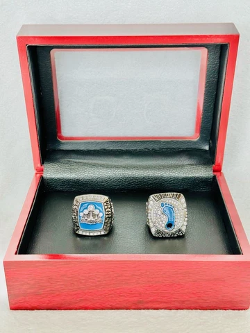 2 PCS North Carolina Tarheels SP Brass Championship Ring W Box, US Ship 2009/17 Cover