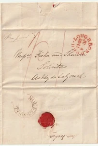 1841 MOUNTSORREL CIRC PMK LETTER LOUGHBOROUGH TO ASHBY DE LA ZOUCH HENRY JACKSON - Picture 1 of 2