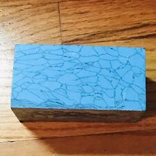 MASSIVE SYNTHETIC TURQUOISE BRICK JEWELRY PAPERWEIGHT RARE 3.5 LBS. UNIQUE