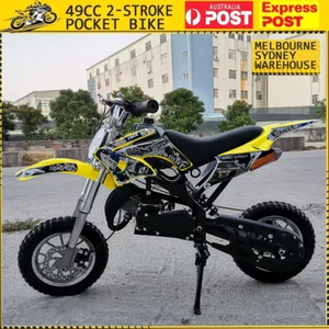 Dirt Bikes 2 Stroke 49CC 50CC Engine Mini Motorbike Kid Motorcycle Pocket Bikes - Picture 1 of 22