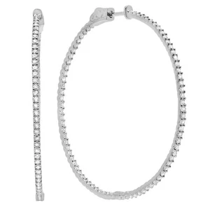 CRISLU Classic Medium Pave Creolen mit CZ Inside Out - 1,75 cttw - Bild 1 von 2