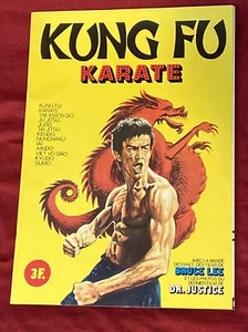 Bruce Lee KARATE KUNG FU 1977 Panini French Sticker Album Magazine Excellent - Imagen 1 de 5
