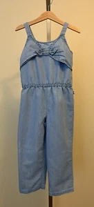 Nautica Girls Blue Chambray One Piece Jumpsuit Size 5 - Picture 1 of 4