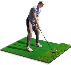 Golf Training Mat, 5X4Ft Thickening Golf Hitting Mat, Home Golf Turf Practice Ma - Picture 1 of 7