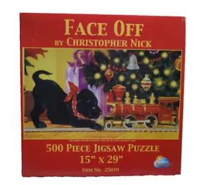 SunsOut Face Off Christopher Nick Dog 500 Piece Puzzle - Picture 1 of 3