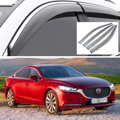 Window Visor Deflector Sun Rain Guards Vent Shade for Mazda 6 Sedan 2014-2021 - Image 1 of 4
