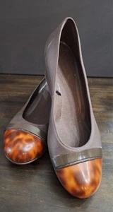 CROCS Cap Toe Tortoise Wedge Heels Brown Womens Size 7 15508 - Picture 1 of 13
