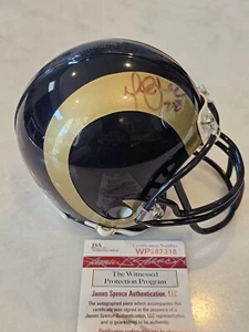 Marshall Faulk Autographed/Signed Mini Helmet JSA St Louis Rams Los Angeles LA - Picture 1 of 9