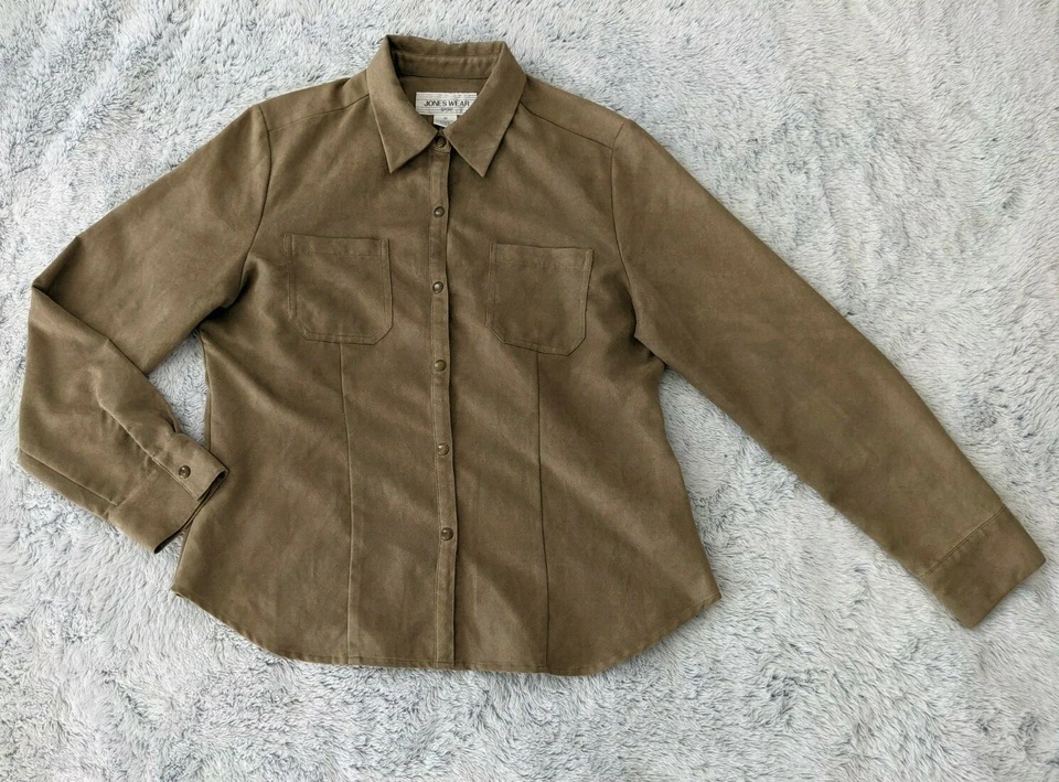 Jones Wear Sport Size 10 Western Style Pearl Snaps Long Sleeve Jacket Shirt EUC - Image 1 of 4