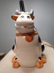 Dreamy Faced Cow Cookie Jar 11" Tall - Picture 1 of 7