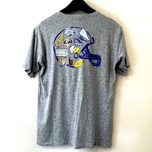 Los Angeles Rams Damen T-Shirt Large NFL Team Apparel Grau Taschen Neu - Bild 1 von 3