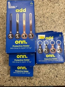 NWT Onn. AirTag Ring Protective Holder Case With Carabiner-Style Ring 16Pack - Photo 1 sur 1