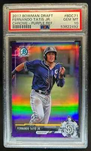 Bowman Draft 2017 cromo refractor púrpura #BDC-71 Fernando Tatis PSA 10 - Imagen 1 de 1