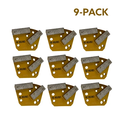 Discos de molienda de diamante para amoladoras de piso de concreto de perno unión media paquete de 9 Foto 1 de 4