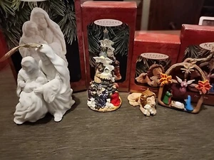 Lot Of 4 Hallmark Keepsake Ornaments Religious 1997 Nativity  - Picture 1 of 9