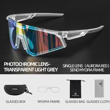 ROCKBROS Cycling Glasses Photochromic Polarized Myopia Sand-proof Sports Glasses
